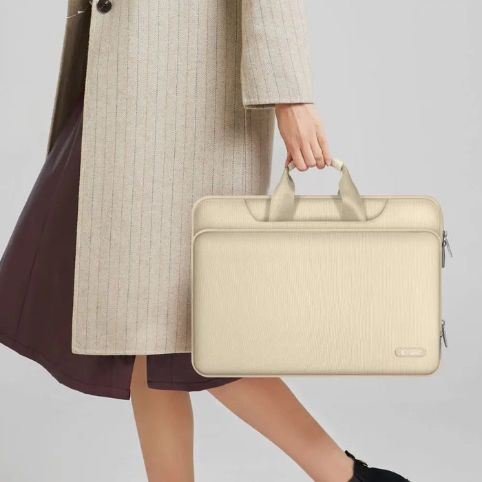 15-16 Tech-Protect Pocket Laptop Bag - Beige - Laptop bags<<<HurtelXML