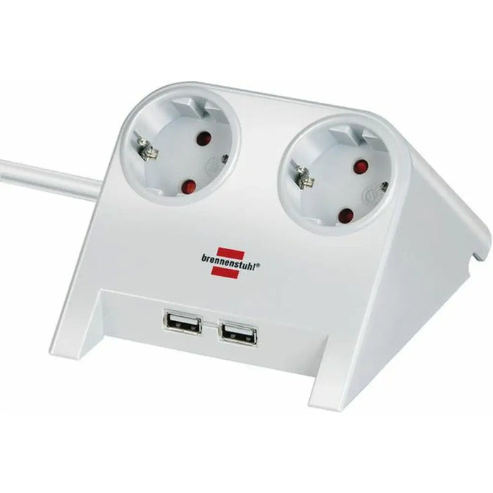 2-socket plugboard without power switch Brennenstuhl 1153520222 3600 W USB x 2 Tablecloth (1,8 m) - Електроника