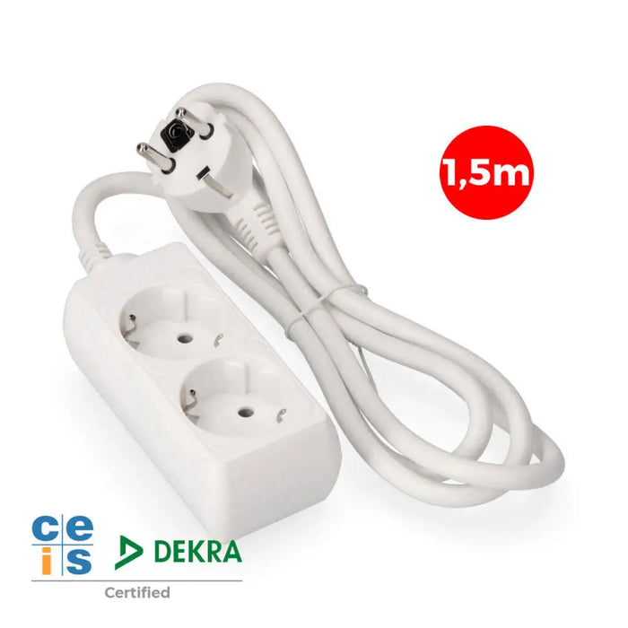 2-socket plugboard without power switch EDM 41015 Schuko (1,5 m) - Електроника Периферни и резервни части<<<Компютри|