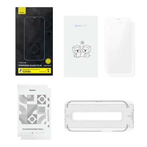 2x Baseus Crystal Tempered Glass 0.3mm for iPhone X/XS - For smartphones<<<Tempered glass and screen protectors<<<GSM