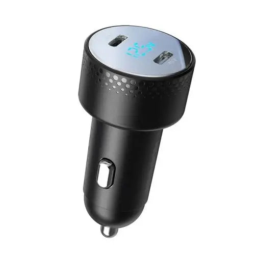 2x USB C 70W car charger with LED display Joyroom JR-CCD02 - black - Car charger<<<Основна<<<DunaXML&&&Car