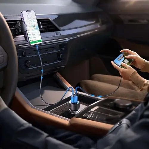 2x USB C 70W car charger with LED display Joyroom JR-CCD02 - black - Car charger<<<Основна<<<DunaXML&&&Car