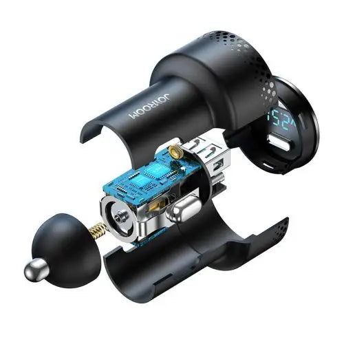 2x USB C 70W car charger with LED display Joyroom JR-CCD02 - black - Car charger<<<Основна<<<DunaXML&&&Car