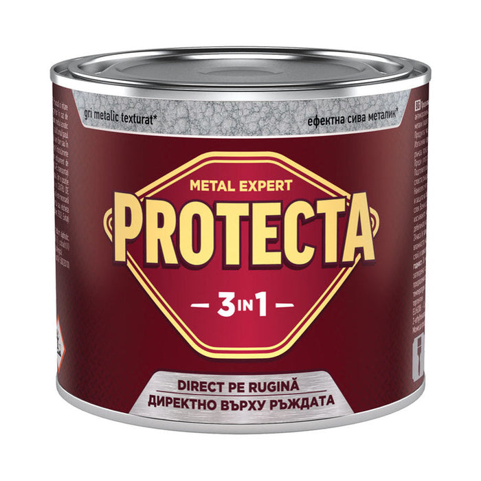 3 IN 1 ENAMEL LACQUER 500 ML COLOR DARK GRAY METALLIC PROTECTA - Алкидни и водоразтворими<<<Бои за метал и дърво<<<Бои