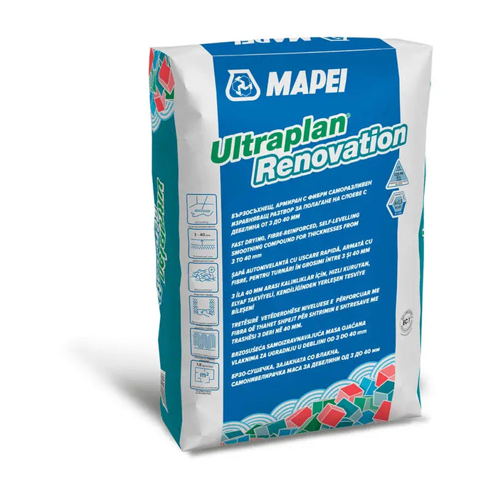 3 TO 40 MM MAPEI ULTRAPLAN RENOVATION SELF-FLASHING PLASTER - Подови замазки<<<Лепила за плочки фуги силикони и