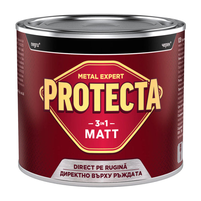 3B1 MAT BLACK 500 ML PROTECTA - Алкидни и водоразтворими<<<Бои за метал и дърво<<<Бои и лакове<<<Praktiker&&&Бои за