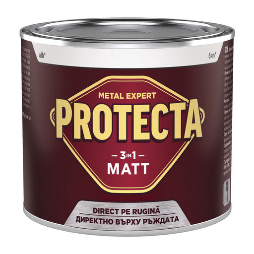 3B1 MAT WHITE 500 ML PROTECTA - Алкидни и водоразтворими<<<Бои за метал и дърво<<<Бои и лакове<<<Praktiker&&&Бои за