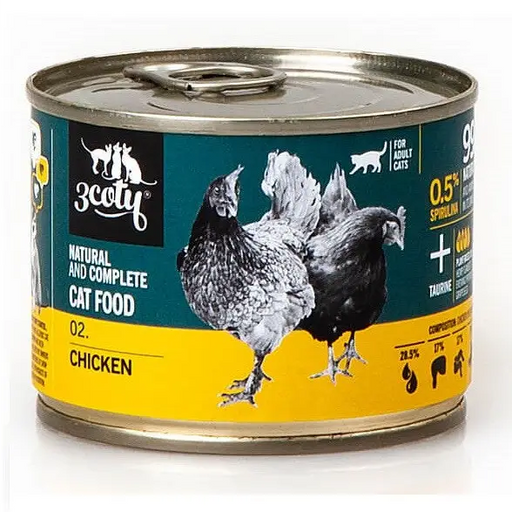 3COTY 02. Chicken - wet cat food - 180g - Wet foodDLK-KAM<<<For the catDLK<<<ActionPL