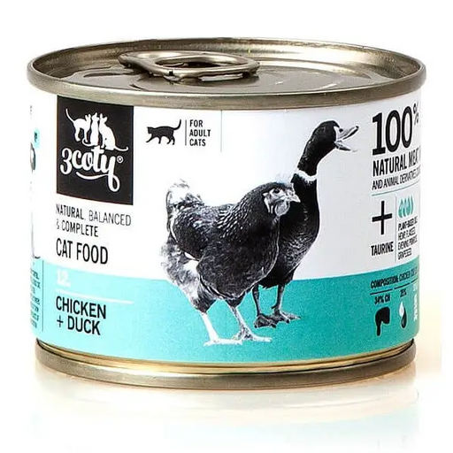 3COTY 12. Chicken with duck - wet cat food - 180g - Wet foodDLK-KAM<<<For the catDLK<<<ActionPL