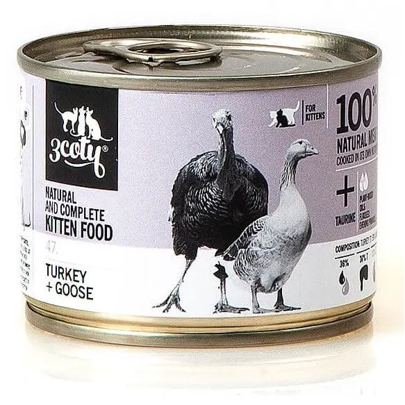 3COTY 47. Turkey and goose for kittens - wet cat food - 180g - Wet foodDLK-KAM<<<For the catDLK<<<ActionPL