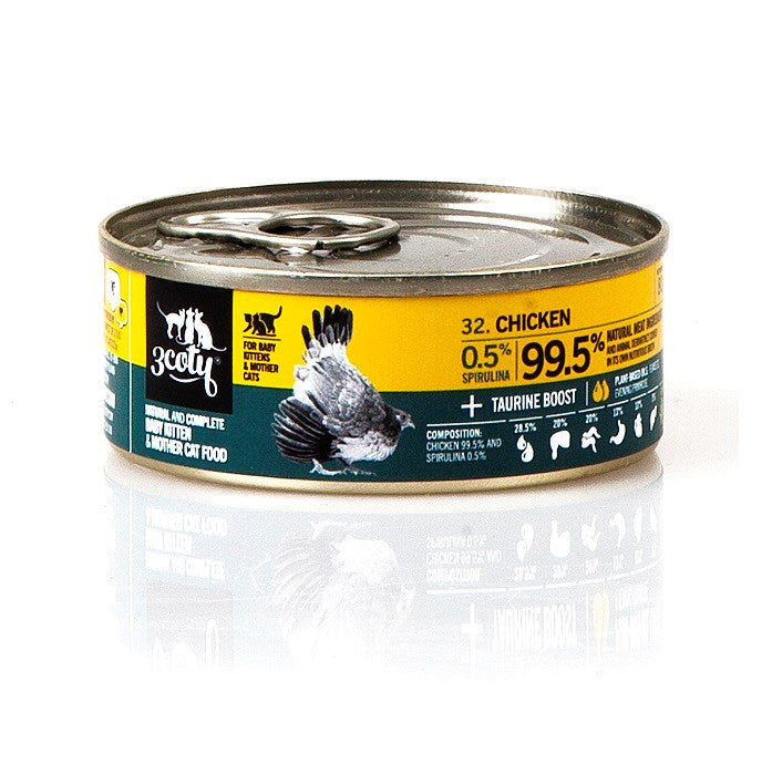 3COTY Chicken with spirulina For kittens and nursing cats - wet cat food - 80g