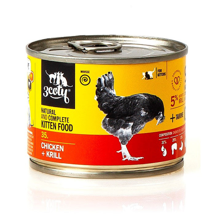 3COTY 35. Chicken and krill (kitten) - wet cat food - 180g