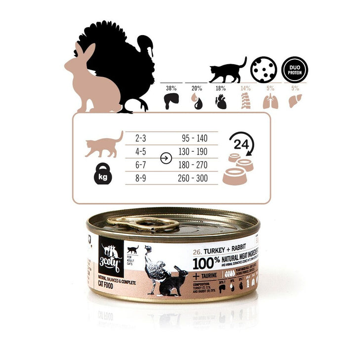 Cat food 3COTY Turkey 80 g