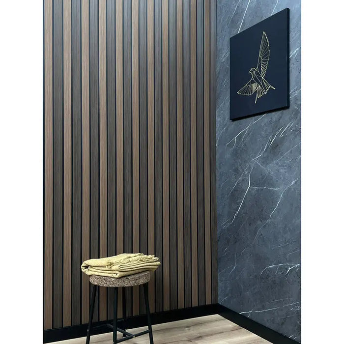 3D HDPS WALL PANELS NOLINA SLAT WALL LINEA 2.6 M. - Стенни панели<<<Стенни и таванни панели<<<Подови и стенни