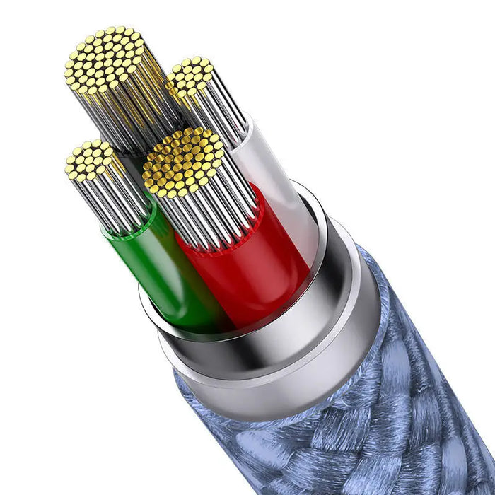 3in1 USB cable Baseus StarSpeed Series USB-C + Micro + Lightning 3,5A 1.2m (Blue) - Combo Cables<<<USB cables<<<GSM