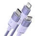 3in1 USB cable Baseus StarSpeed Series USB-C + Micro + Lightning 3,5A 1.2m (Purple) - Combo Cables<<<USB cables<<<GSM