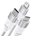 3in1 USB cable Baseus StarSpeed Series USB-C + Micro + Lightning 3,5A 1.2m (White) - Combo Cables<<<USB cables<<<GSM