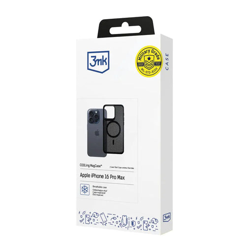 3mk COOLing MagCase Case for Apple iPhone 16 Pro Max - Black - *Kategoria tymczasowa<<<HurtelXML