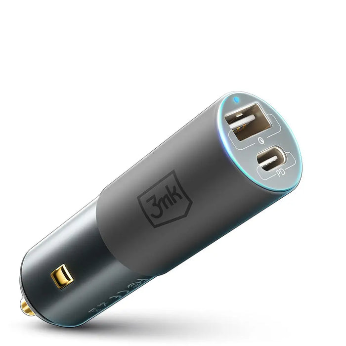 3mk Hyper Car Charger USB-C USB-A 100W - silver - *Kategoria tymczasowa<<<HurtelXML