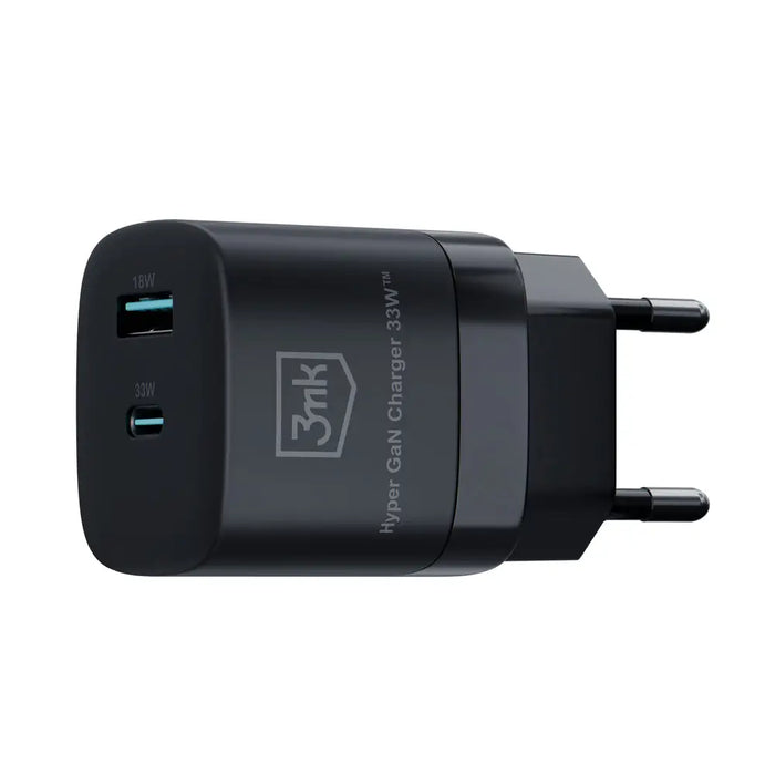 3mk Hyper Charger GaN 33W USB-C USB-A wall charger - black - *Kategoria tymczasowa<<<HurtelXML