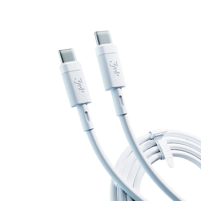3MK HyperSilicone Cable USB-C / USB-C white cable 1m 60W 3A - Cell phone tempered glass<<<HurtelXML