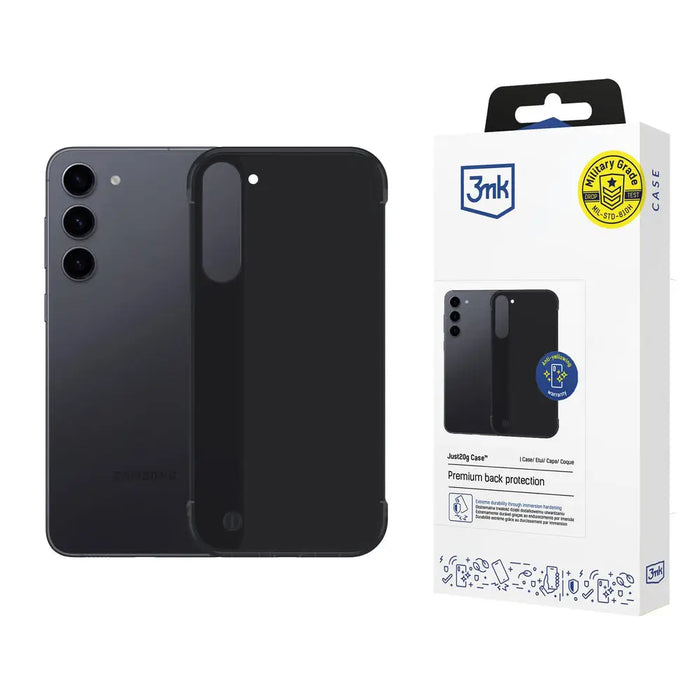 3mk Just20g Matt Case for Samsung Galaxy S23 5G - Matte Black - *Kategoria tymczasowa<<<HurtelXML