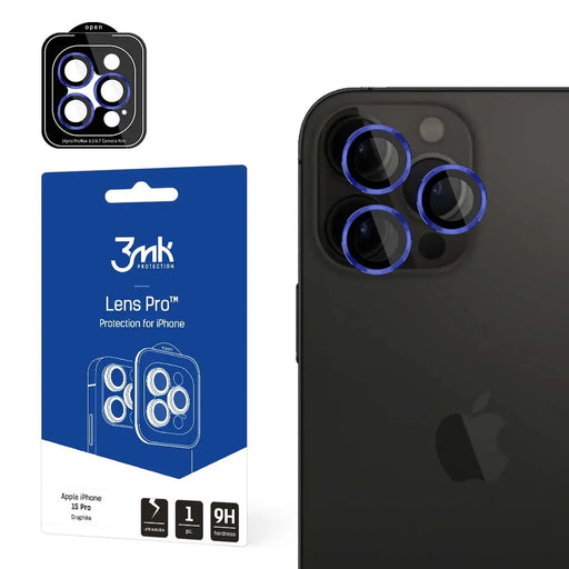 3mk Lens Protection Pro Camera Cover - with Blue Frame for iPhone 15 Pro - *Kategoria tymczasowa<<<HurtelXML