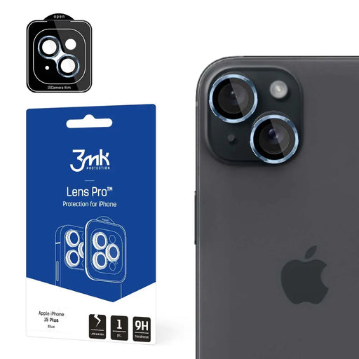 3mk Lens Protection Pro Camera Cover with Blue Frame for iPhone 15 Plus - *Kategoria tymczasowa<<<HurtelXML