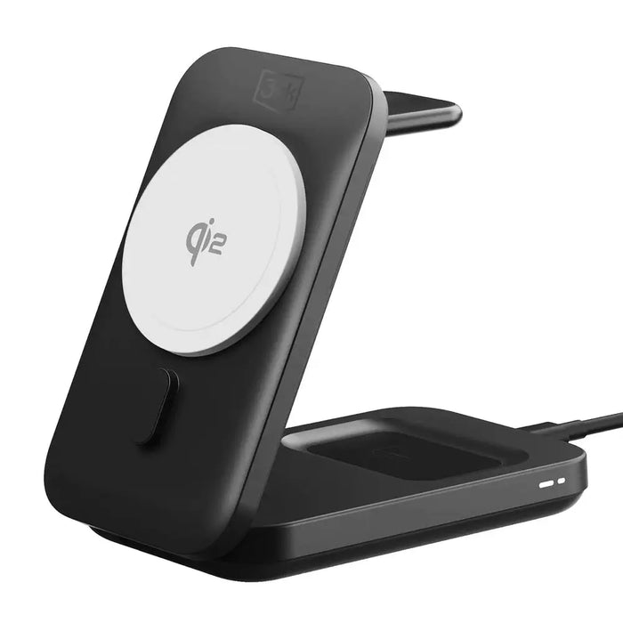 3mk MagRocket 3-in-1 15W Qi2 MPP MagSafe Wireless Charger - Black - *Kategoria tymczasowa<<<HurtelXML