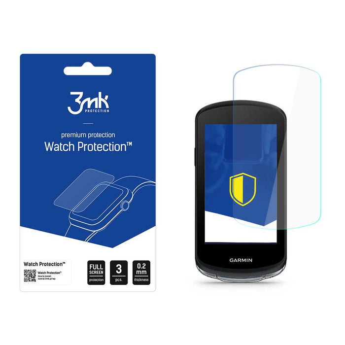 3mk Watch Protection™ hybrid glass v. FlexibleGlass Lite on Garmin Edge 1040