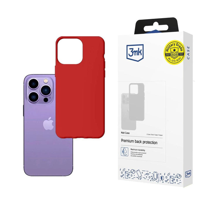 Case for iPhone 14 Pro from the 3mk Matt Case series - red