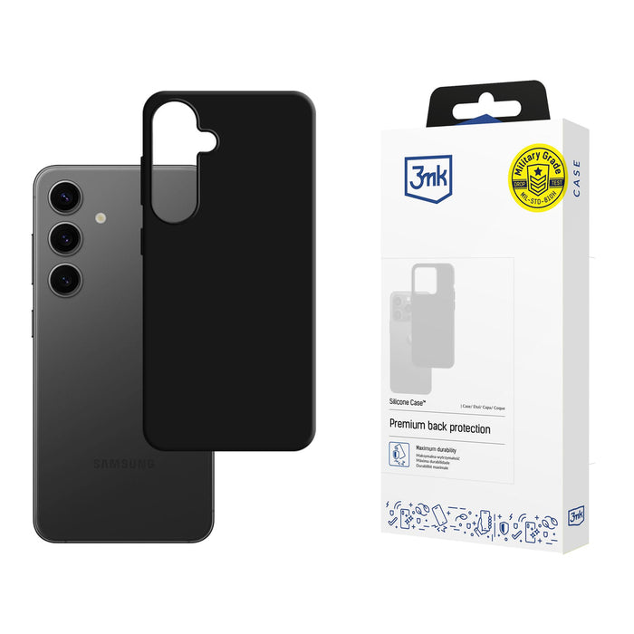 3mk Silicone Case for Samsung Galaxy S24 - black