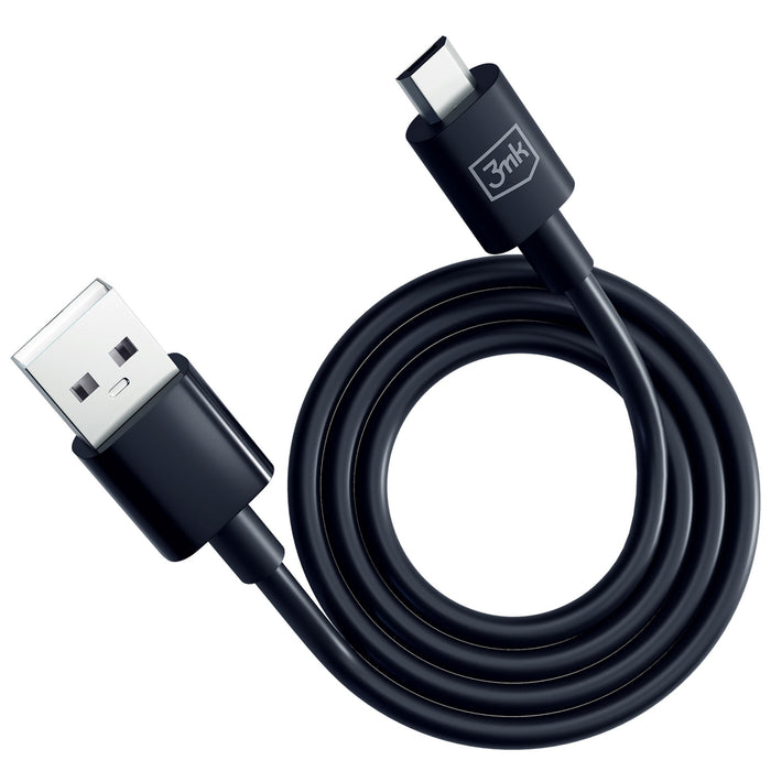 3mk Hyper Cable USB-A / micro USB 5V 2.4A 1.2m - black