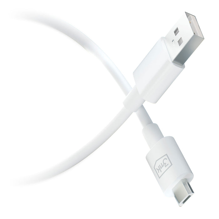 3mk Hyper Cable USB-A / micro USB 5V 2.4A 1.2m - white