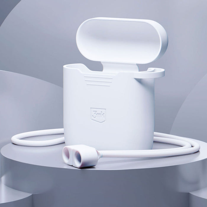 3mk Silicon AirPods Case for AirPods 2 - white