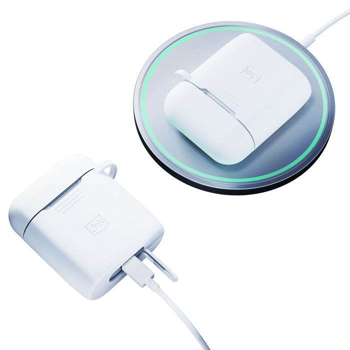 3mk Silicon AirPods Case for AirPods 2 - white