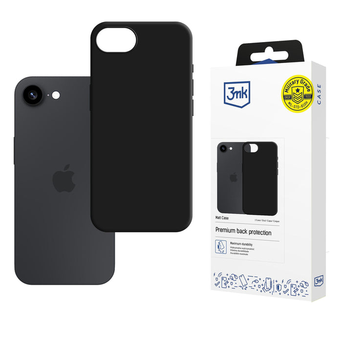 3mk Matt Case for Apple iPhone 16e / SE 4 - Black