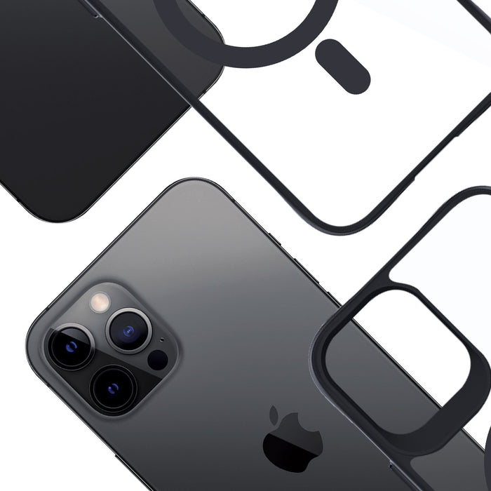 3mk Satin Armor MagCase with MagSafe for iPhone 12 Pro Max - Clear with Black Frame