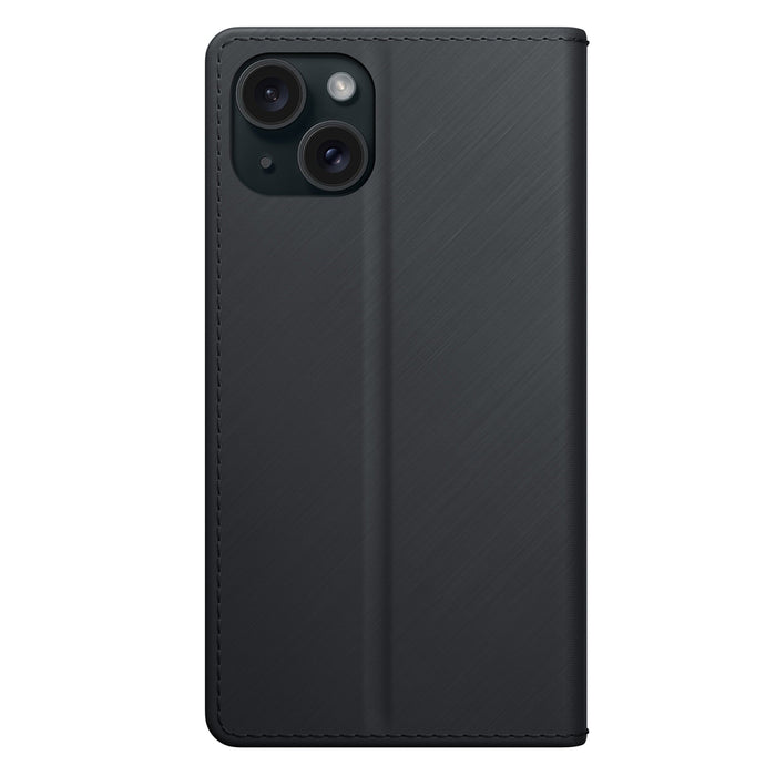 3mk Wallet Case for iPhone 15 - Black