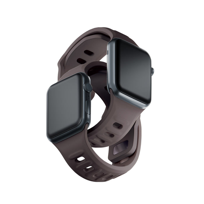 3mk Silicone Watch Strap for Apple Watch 42 / 44 / 45 / 49 mm - brown