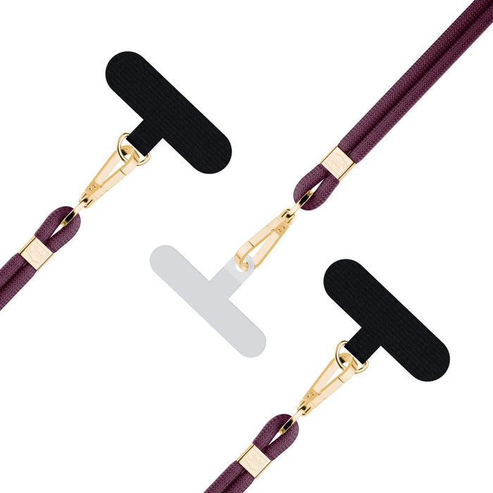 Smartphone lanyard 3mk EasyClip Elite - burgundy