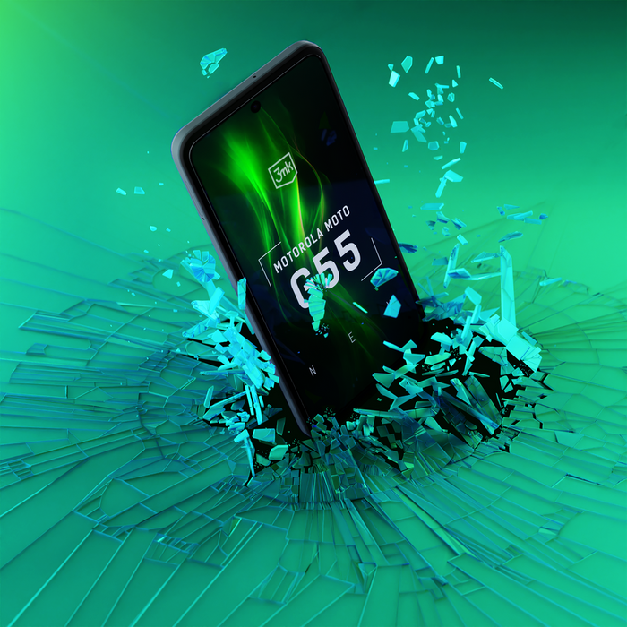 Tempered glass 3mk HardGlass Max Lite Black for Motorola Moto G55 5G