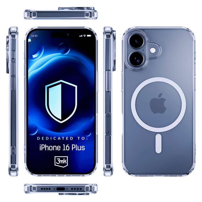 3mk MagCase with MagSafe for iPhone 16 Plus - Transparent