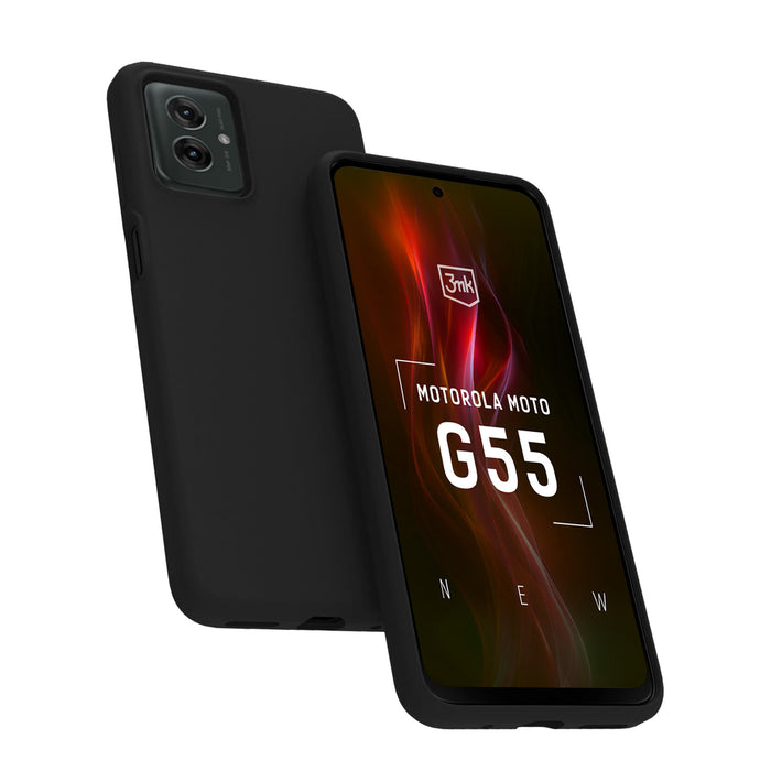 3mk Matt Case for Motorola Moto G55 5G - Black