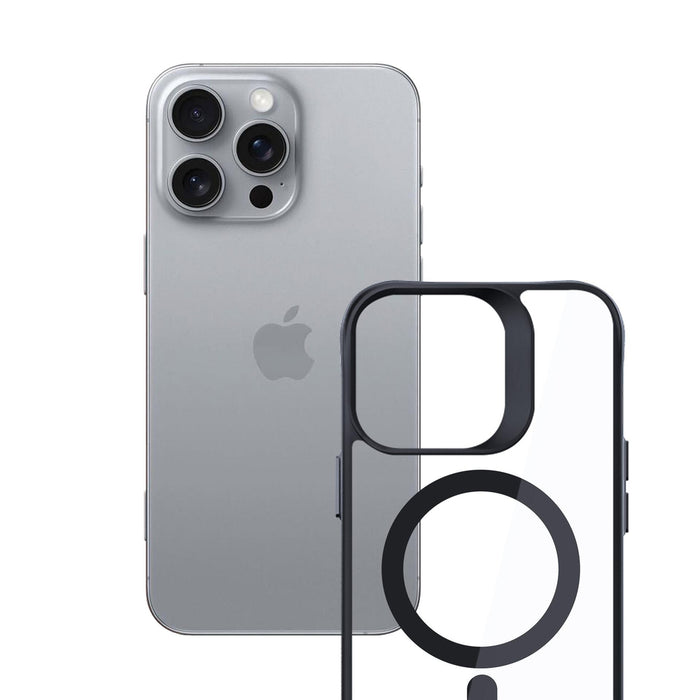 3mk Satin Armor MagCase with MagSafe for iPhone 16 Pro - Clear with Black Frame
