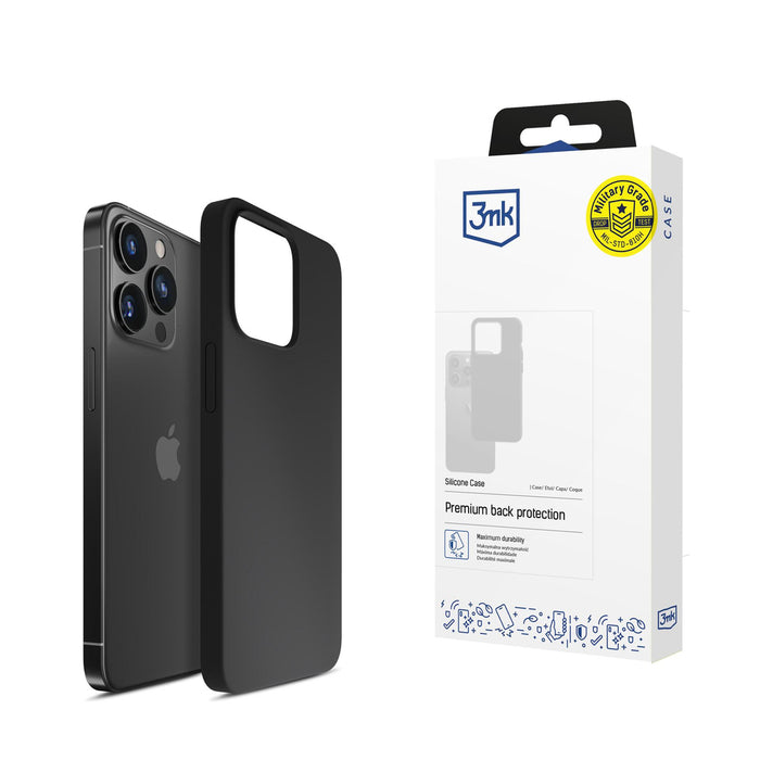 3mk Silicone Case for iPhone 16 Pro - Black