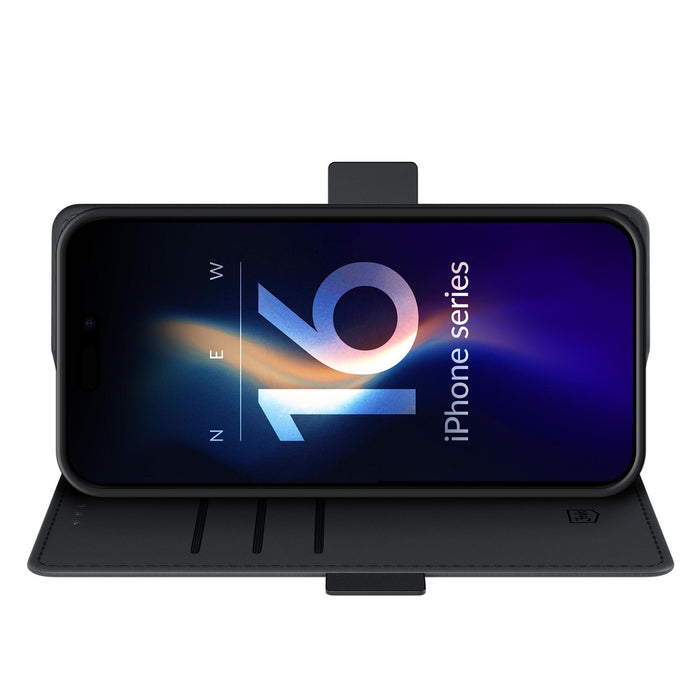 3mk Wallet Case for iPhone 16 Pro - Black