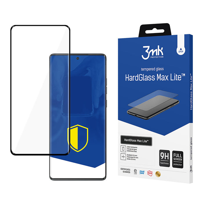 Tempered glass 3mk HardGlass Max Lite Black Motorola Moto G85