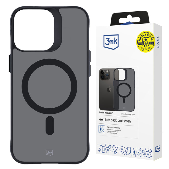 3mk Smoke MagCase with MagSafe for iPhone 15 Pro - Semi-transparent