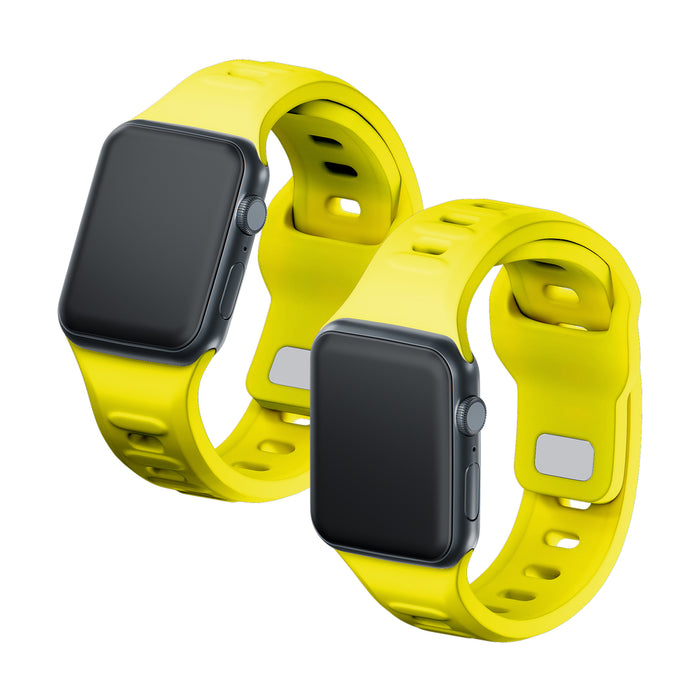 3mk Silicone Watch Strap for Apple Watch 38 / 40 / 41 mm - yellow
